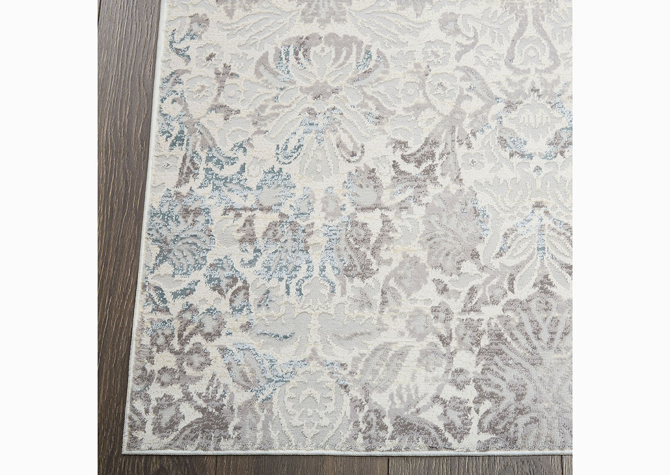 Home Dynamix Christian Siriano Brooksville Hemingway Transitional Area Rug 31"x47" Textured Ivory/Gray/Blue,Home Dynamix
